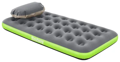 Productafbeelding van Bestway opblaasbare luchtbed, 1 persoons, 188 x 99 x 22 cm, grijs en groen