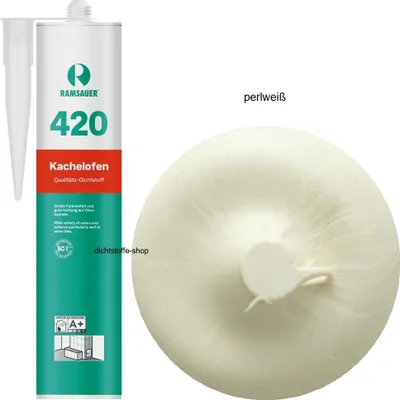 Produktbild von Ramsauer 420 Kachelofen 1K Acryl Dichtstoff 310ml Kartusche perlweiß
