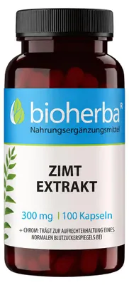 Obrázek produktu pro Skořice extrakt 300 mg – 100 kapslí – Bioherba