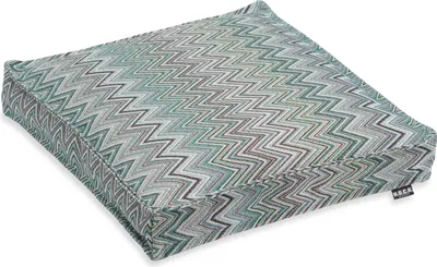 Produktbild von H.O.C.K. Pablo Outdoor Sitzkissen 40x40x5cm col. 2 blue multi Zick-Zack sun boho