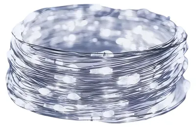 Produktbild von LED-Girlande mit 100 Lichtern auf Kupferdraht 10 m Weiß