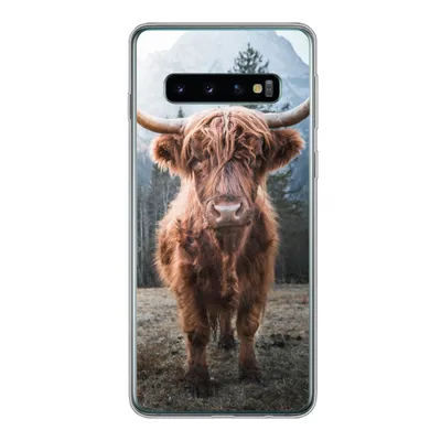 Produktbild von MuchoWow® Handyhülle Schutzhülle Hülle für Samsung Galaxy S10 Schottischer Hochländer - Kuh - Tiere - Berg - Natur Silikon Softcase Handy Hülle - Handytasche