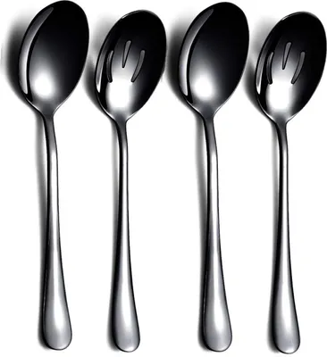 Produktbild von Löffelset, 4-teilig, bestehend aus 2 Servierlöffeln und 2 Schaumlöffeln
