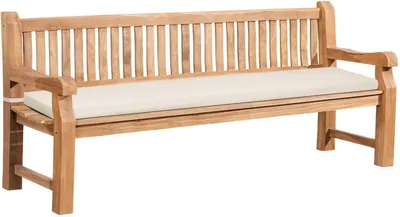 Immagine prodotto di Panca da giardino Daxon con cuscini, 220 cm, color crema