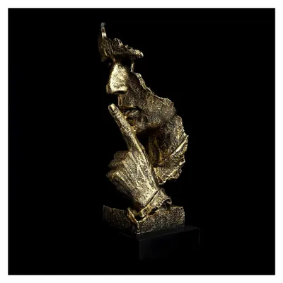 Produktbild von Ponder Statue - Schweigen ist Gold Abstrakte Kunst Skulptur für modernes Wohnen