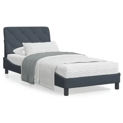 Obrázek produktu pro Rám postele bez matrace tmavě šedý 90x190 cm sametový