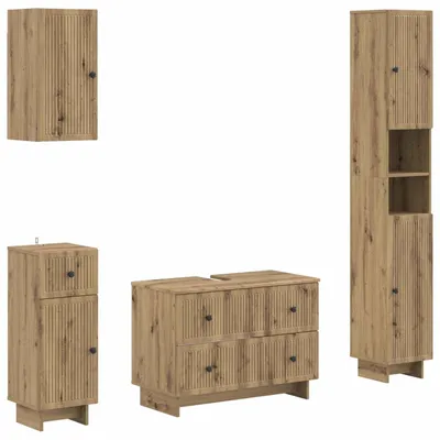 Immagine prodotto di vidaXL Set di 4 mobili da bagno in legno effetto "Artisan Oak"