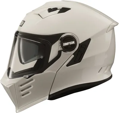 Immagine prodotto di Simpson Darksome Casco integrale da moto flip-up Colore: Bianco, Taglia: XXL