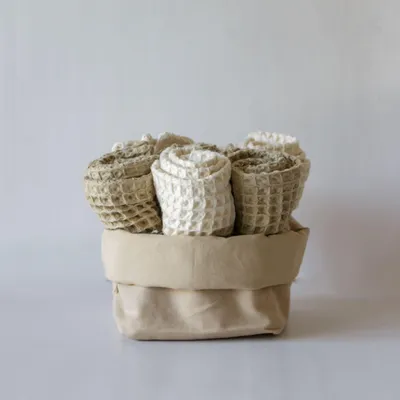 Produktbild von Baumwollhandtücher Waffelmuster Set – 6er Handtuch Set Baumwolle
