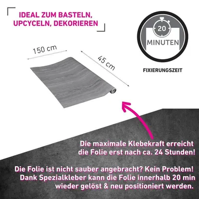 Produktbild von Klebefolie Eiche taupe - 45x150cm