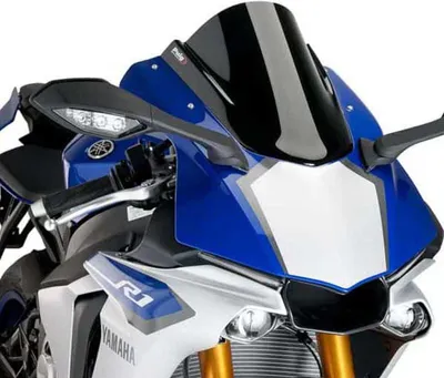 Productafbeelding van PUIG Z-Racing kuipruit, zwart, 335x290mm, goedgekeurd (ABE) voor Yamaha