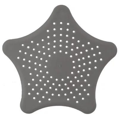Produktbild von Orion Spülbeckensieb, grau, 16 cm, mit Saugnäpfen, Kunststoff, sternförmig, universell für Küche, Bad, Dusche & Badewanne