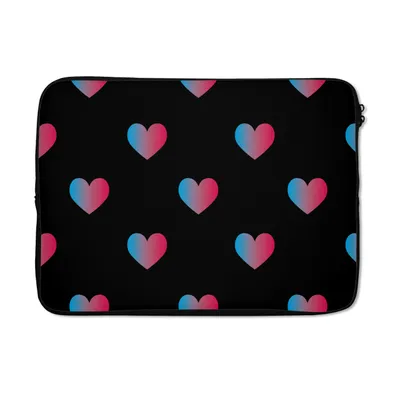 Produktbild von MuchoWow® Laptop Hülle 13 Zoll Liebe - Rosa - Blau - Valentinstag Laptoptasche - Laptophülle - Sleeve - Rundumschutz