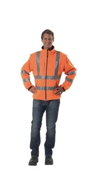 Produktbild von ASATEX Warnschutz-Softshelljacke PREVENT orange Größe XL - 8060O/XL