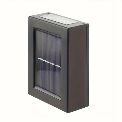 Obrázok produktu pre 2-pack solárne vonkajšie svietidlo, IP65 LED solárne svietidlo, bezdrôtové nástenné svetlo, 10 x 7,5 x 3 cm - DUOLUMO