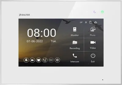 Produktbild von BALTER EVO HD 7" Videostation Weiß (Touchscreen HD-Bildschirm, 2-Draht BUS)