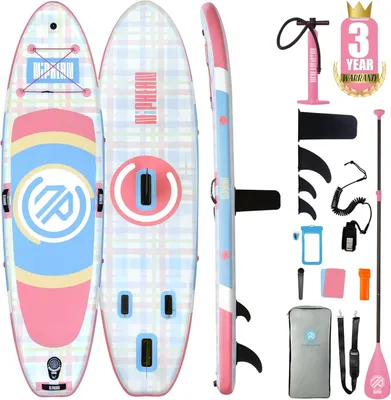Image de Planche de stand-up paddle gonflable pour adultes - Kit complet et stable, idéal pour les débutants, avec accessoires
