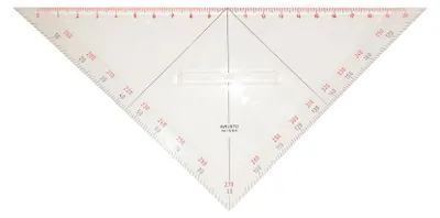 Productafbeelding van Aristo driezijdige meetlint van 22,5 cm met handvat, hoekschaal 360/1, 20 cm
