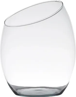 Produktbild von Dekoglas, Vase INNIS mit schrägem Rand H. 25cm transparent Glas Hakbijl