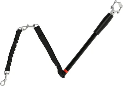 Image de Laisse pour chien Fortuna Lai pour vélo, corde élastique, tube en acier, 124 cm, noir