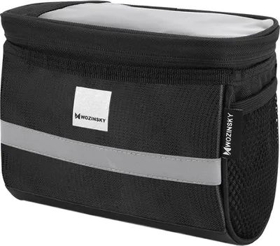 Zdjęcie produktu dla Wozinsky WBB12BK, Przednie, Torba rowerowa, Poliester, PCW, Czarny, 2 l, 208 mm