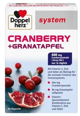 Produktbild von DOPPELHERZ Cranberry+Granatapfel system Kapseln