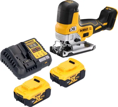 Produktbild von DeWalt DCS 335 P2 Akku Stichsäge 18 V 135 mm Brushless + 2x Akku 5,0 Ah + Ladegerät