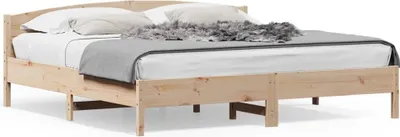 Produktbild von Möbel Massivholzbett mit Kopfteil 200x200 cm Kiefer 2024