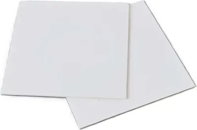 Produktbild von 100 Törtchenunterlagen Untersetzer 9 x 9 cm, 1,5 mm Quadrat - weiß