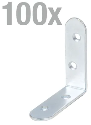 Immagine prodotto di Alberts 824648 Angolo di sedia, blu galvanizzato, arrotondato, 50 x 50 x 14 mm, set da 100