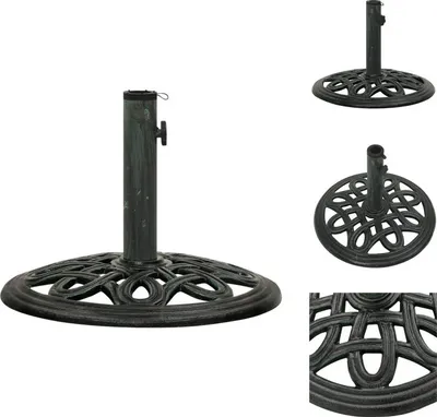 Immagine prodotto di vidaXL Supporto per ombrellone verde 40x40x32 cm in ghisa - Supporto per ombrellone