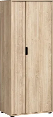Produktbild von Büro Hochschrank 65 cm breit in Eiche, 2 Türen - ELURU-80