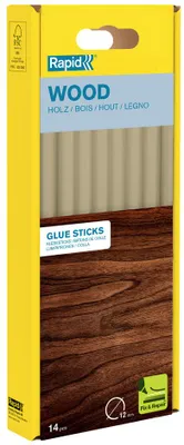 Image de Rapid Tools 5001420 Cartouche de colle Rapid pour bois, diamètre 12 mm, longue