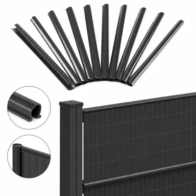 Produktbild von Klemmschienen Clips PVC Sichtschutz - Anthrazit