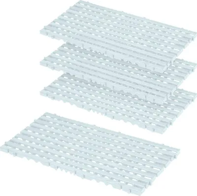Produktbild von Bodenrost, weiß, LxBxH 800 x 400 x 25 mm, 1,28 m², VE = 4 Stück