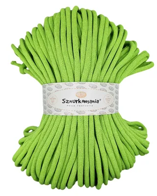 Obrázok produktu pre Bavlnená šnúra 9 mm 100 m, mnoho farieb, priadza na macramé, bavlnená priadza, pletená bavlnená šnúra 9 mm s jadrom, šnúra na macramé, háčkovaná šnúra, šnúra 9 mm,