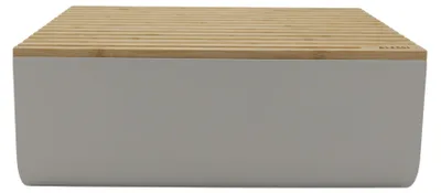 Produktbild von Alessi BG03 WG Mattina Brotkasten, Stahl Bambusholz, Warm Grey