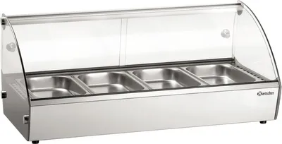 Produktbild von Bartscher Heiße Aufsatzvitrine R4 4 x 1/3 GN