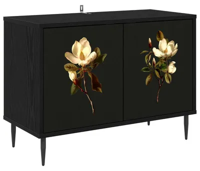 Zdjęcie produktu dla regał RTV vidaXL BREMEN, 69 x 33 x 50,5 cm, czarny, imitacja dębu