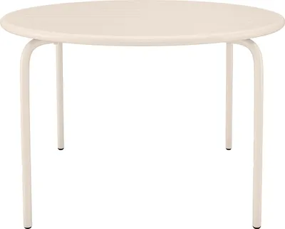 Produktbild von Runder Gartentisch aus Metall, Durchmesser 110 cm – Beige – MIRMANDE von MYLIA