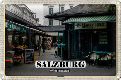 Produktbild von Blechschild Reise Salzburg Österreich Andräviertel 40x30cm