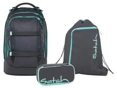 Produktbild von Satch, Schulrucksack-Set PACK Mint Phantom 3-teilig, ab 5. Klasse