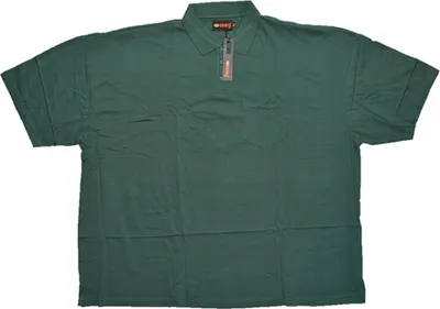 Produktbild von Übergrößen Tolles Basic Poloshirt Piqué KAMRO Tannengrün Brusttasche 3XL