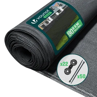 Produktbild von VOUNOT® Zaunblende 1×10m, Sichtschutz Zaun 90 g/m² HDPE Schattiernetz,Anthrazit