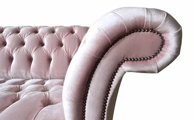 Produktbild von Chesterfield 3 Sitzer Sofa Stoffsofa Rosa Wohnzimmer Polster Sofas Neu