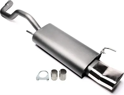 Produktbild von Sportauspuff 70x140mm DTM hoch oval gebördelt mit ABE für VW Polo 6N + Facelift