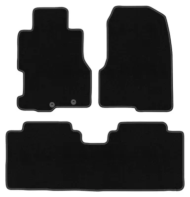 Zdjęcie produktu dla Dywaniki samochodowe welurowe BASIC do: Honda Civic VII (2001-2007, 5 drzwi) czarne, z mocowaniami