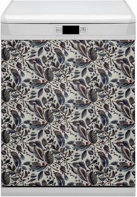 Produktbild von Magnete  Küche Magnetmatte Magnet für Spülmaschine Abwaschbar Dekor 60x70 cm  - Vintage -Blätter