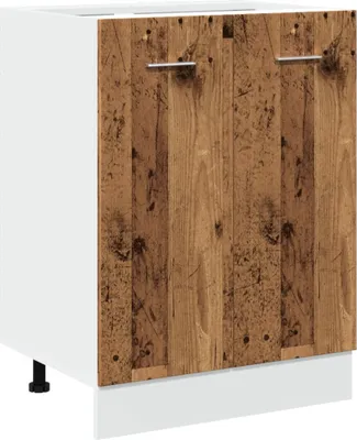Image de vidaXL Armoire basse Lyon imitation vieux bois 60x46x81,5 cm Matériau dérivé du bois