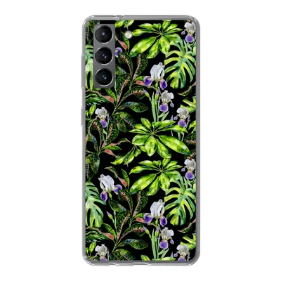 Produktbild von MuchoWow® Handyhülle Schutzhülle Hülle für Samsung Galaxy S21 Blume - Blätter - Muster Silikon Softcase Handy Hülle - Softcase